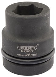 Draper 05107 Draper Hi-TORQ Impact Socket 1"" Sq Dr 26mm