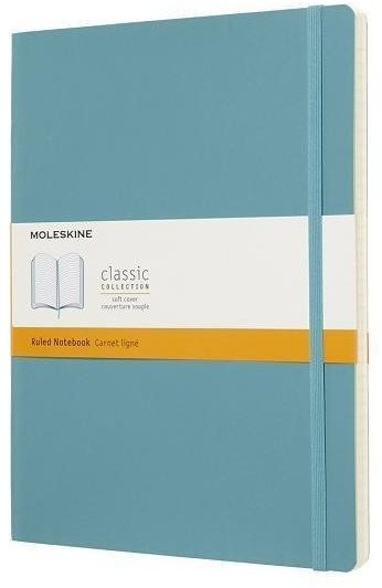 Moleskine XL Ruled Softcover Notebook Reef Blue