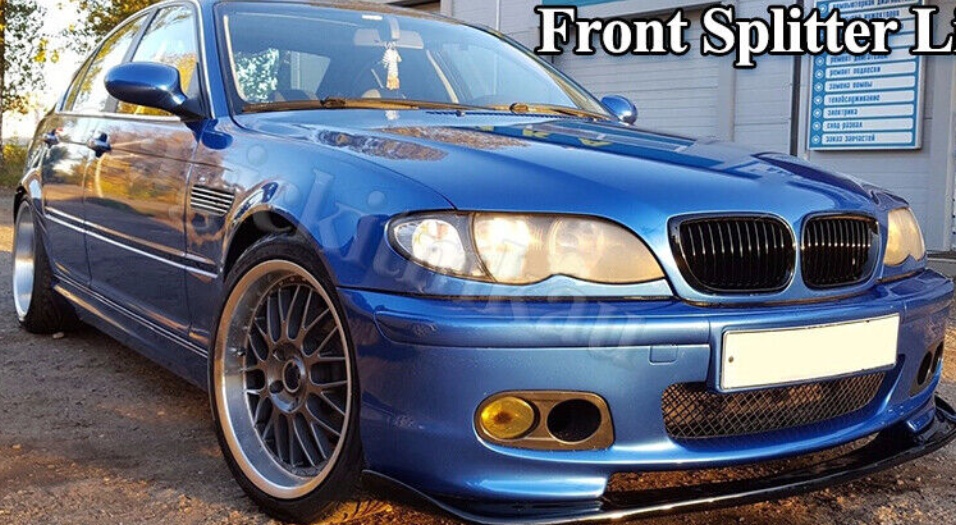 M Performance Style Front Spoiler Splitter for BMW 3er E46 Saloon M Sport 02-06
