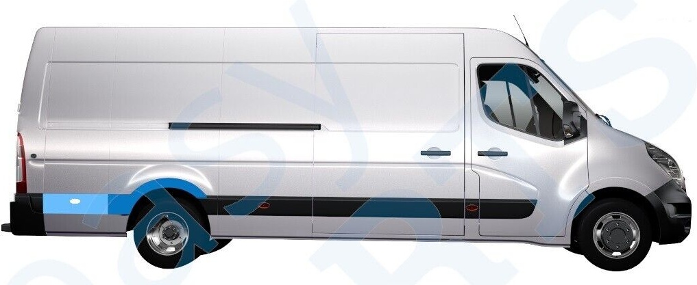 RENAULT MASTER MOVANO NV 400 2010- REAR MOULDING TRIM PANEL SET / RIGHT