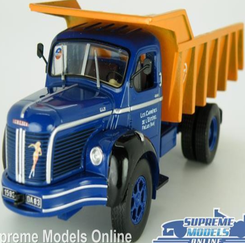 BERLIET GLM 10 MODEL TIPPER DUMPER LORRY TRUCK 1:43 SCALE IXO BLUE/ORANGE K8