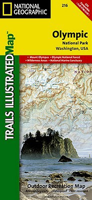 Olympic National Park Map Trails illustrated national geographic