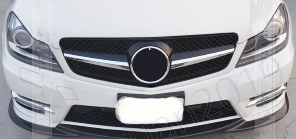FRONT SPLITTER LIP SPOILER C63 STYLE FOR MERCEDES C CLASS W204 11-2014 FACELIFT