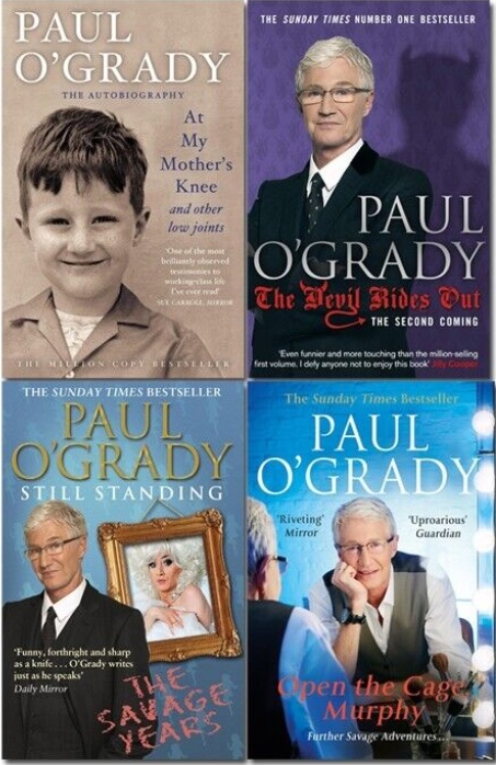 Paul O'Grady 4 Books Collection Set My Mother's Knee, Open the Cage Murphy