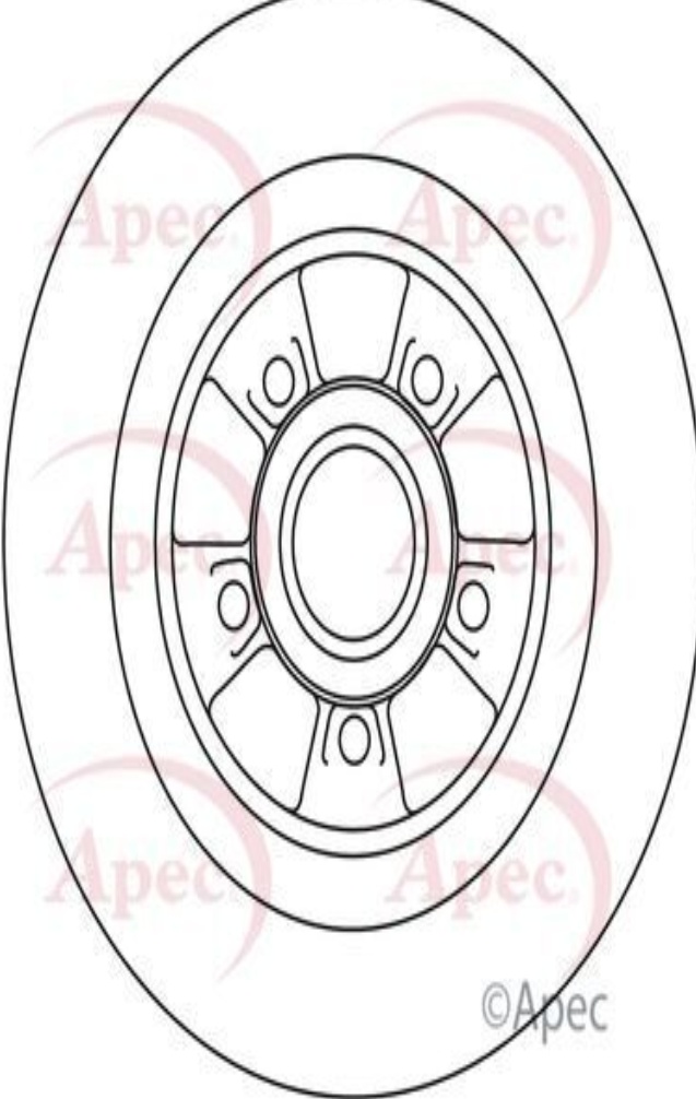 2X APEC REAR BRAKE DISC FOR RENAULT CLIO MEGANE