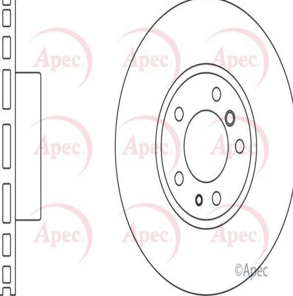 Brake Disc APEC DSK2008 Front Vented Fits BMW 5 Series 7 Series 8 Series