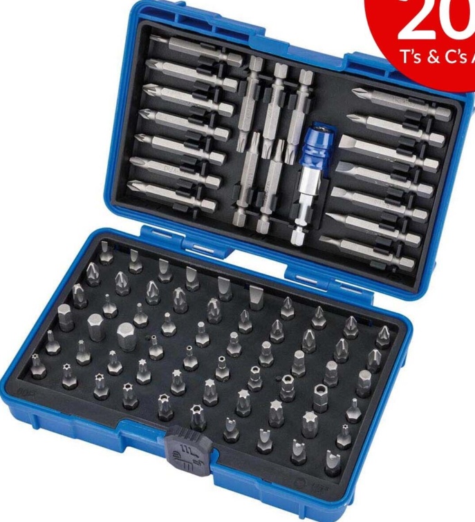 Draper 82396 Screwdriver and Bit Holder Set (80 Piece)
