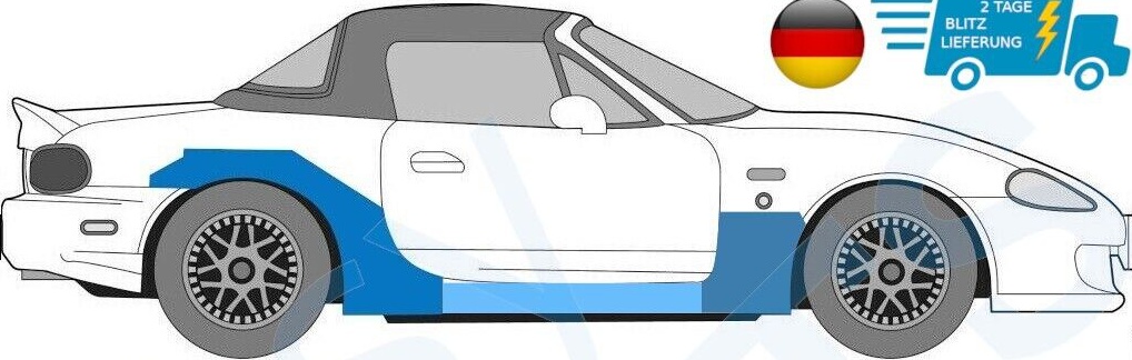 MAZDA MX-5 NB 1998-2005 REAR + FRONT WING + SILL REPAIR PANEL / SET / RIGHT