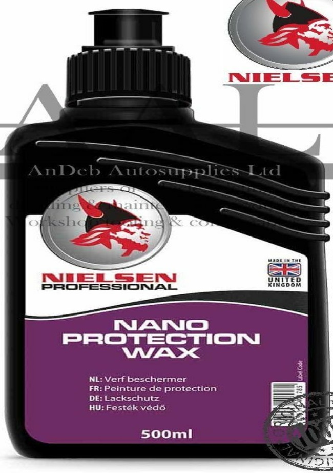 NIELSEN PROFESSIONAL NANO PROTECTION WAX 500ML LONG LASTING WAX POLISH TOP COAT