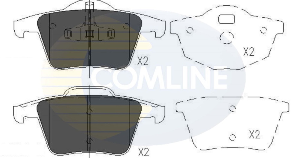 Rear COMLINE CBP06027 Brake Pad Set, disc brake for VOLVO