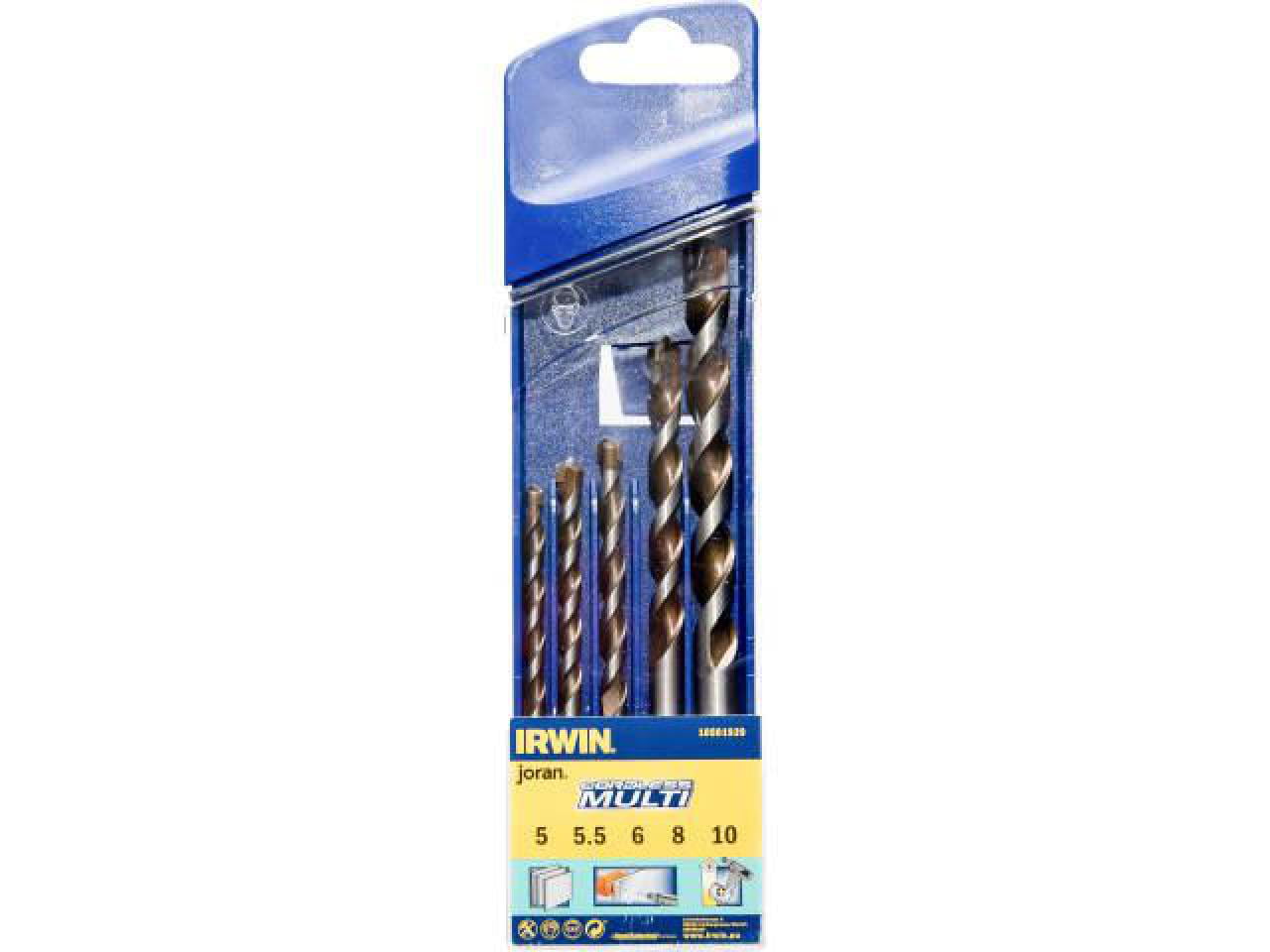 Irwin Multi Drill Bit Set For Cordless Drill Set 5 - 5, 5.5, 6, 8, 10mm 10501939