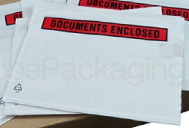 500 A6 PRINTED DOCUMENT ENCLOSED WALLETS ENVELOPES SLIP