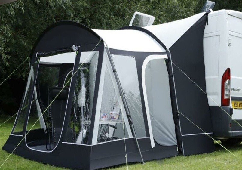 Campervan Driveaway Awning Leisurewize Mercury 350 180-210 Charcoal *Free P&P*