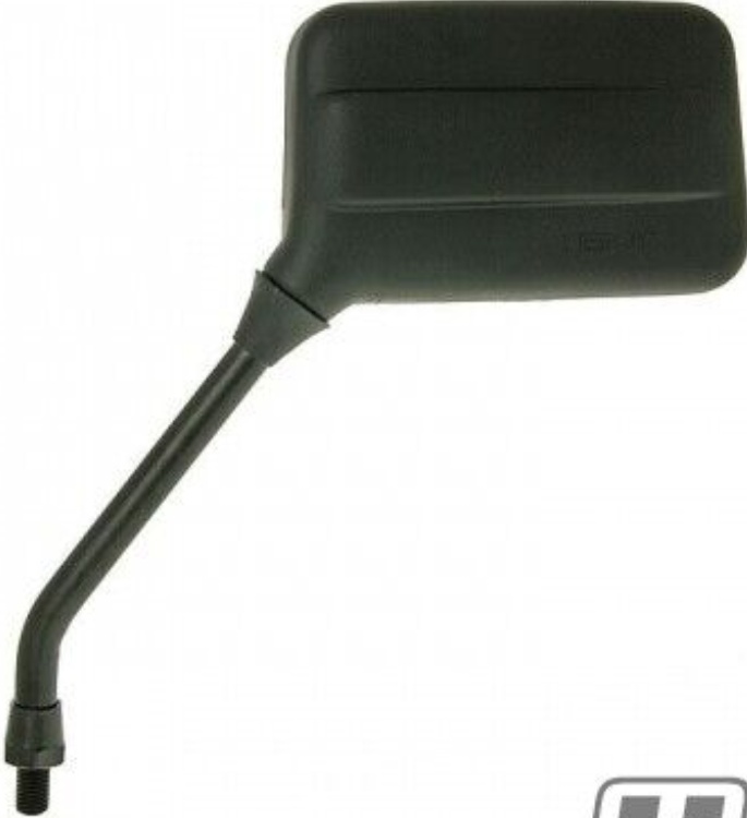 Universal Left Mirror V Parts Standard Rectangular M10 X 1.25 For Motorcycle