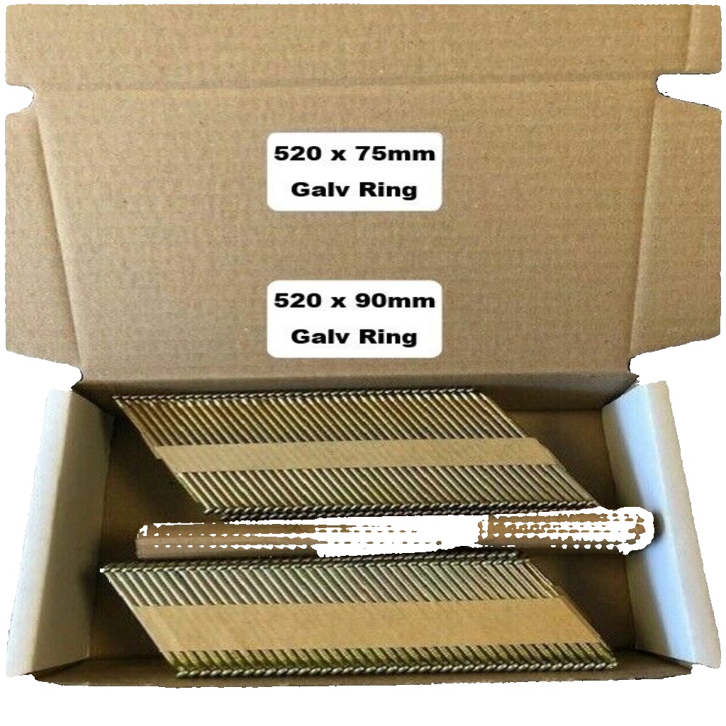 Framing Nails for DeWalt DCN692N-X nail gun Mixed Nails75mm+90mm Galv Ring