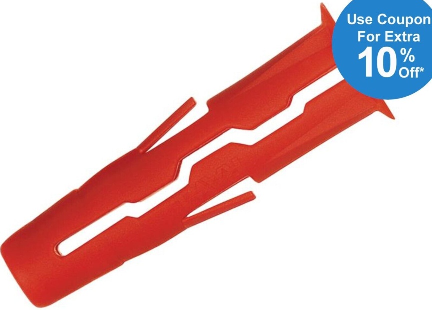 Rawlplug Red UNO® Plugs 6 x 28mm (Pack 1000) RAW68517 - Image 5