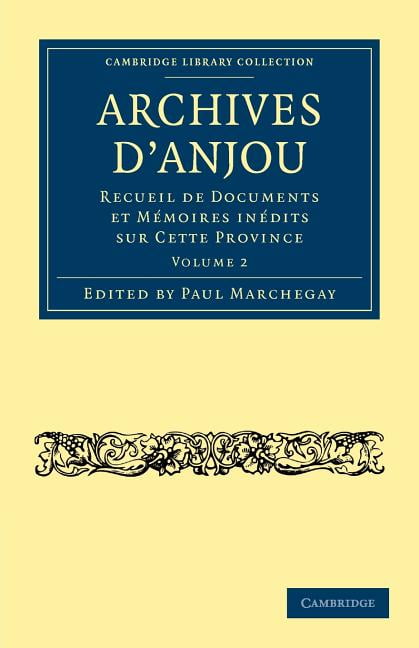 Archives d'Anjou - 9781108021791