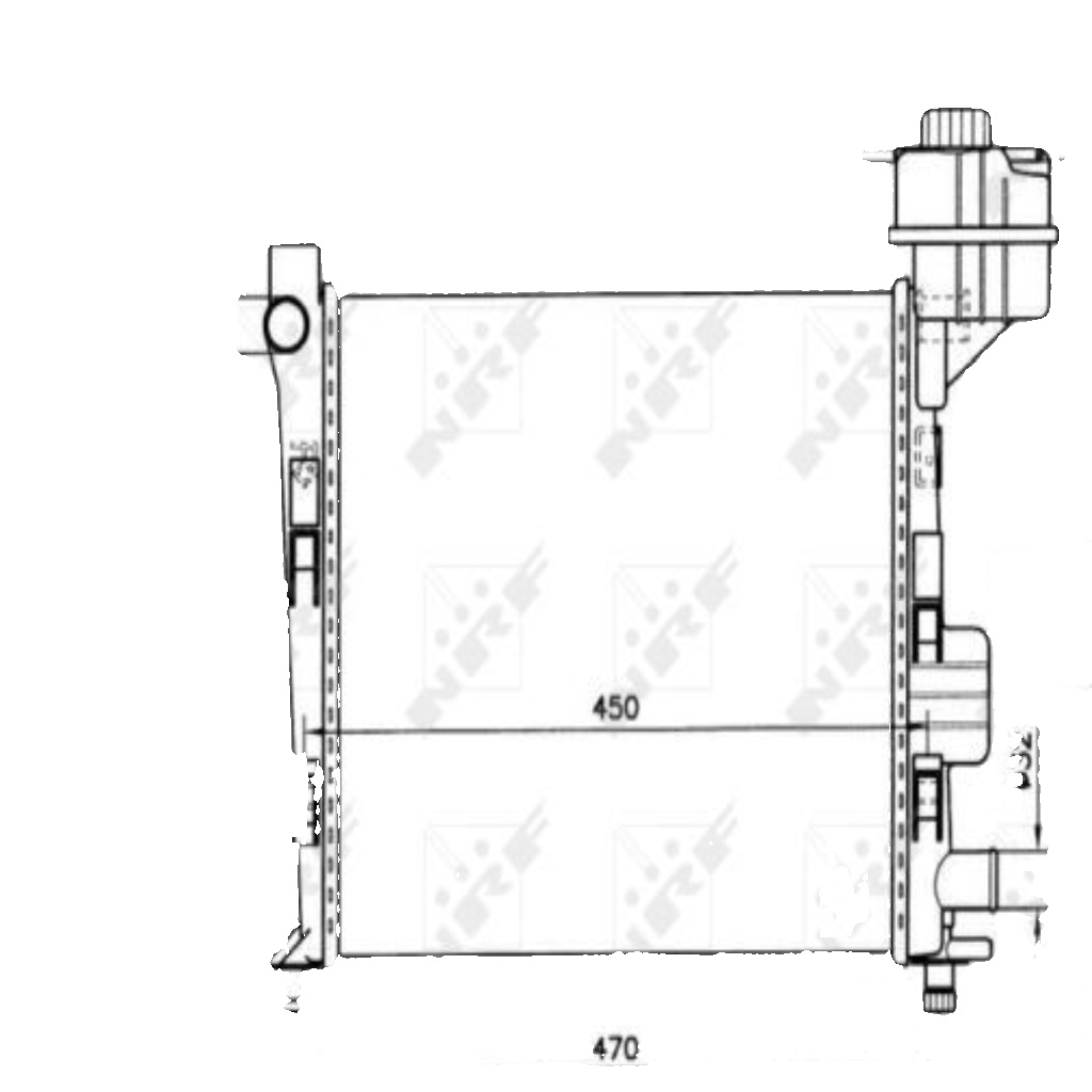 NRF 58252 Radiator, engine cooling for MERCEDES-BENZ