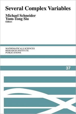 Several Complex Variables Schneider Siu Paperback Cambridge University Press