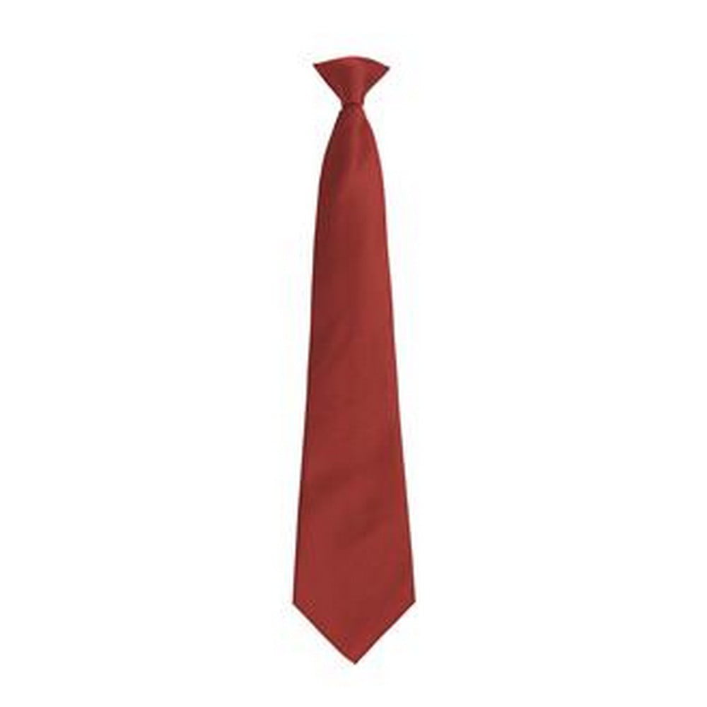 Premier (One Size, Burgundy) Mens Fashion ”Colours” Work Clip On Tie Red,Multicoloured