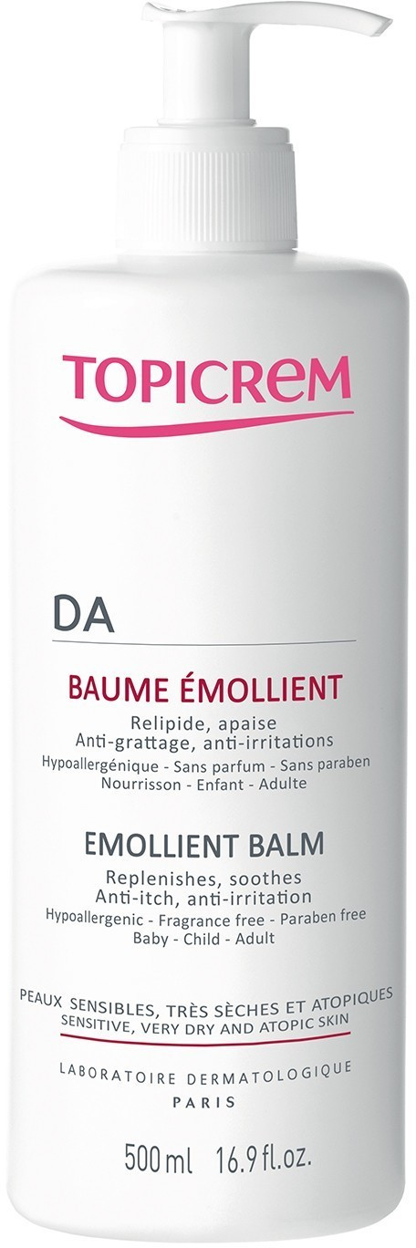 TOPICREM DA Nourishing Emollient Balm for Atopic Skin Hypoallergic 500 ml
