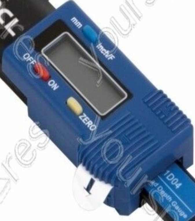 PCL Digital Tyre Tread Depth Gauge 0-25Mm / 0-1In. - DTDG1D04