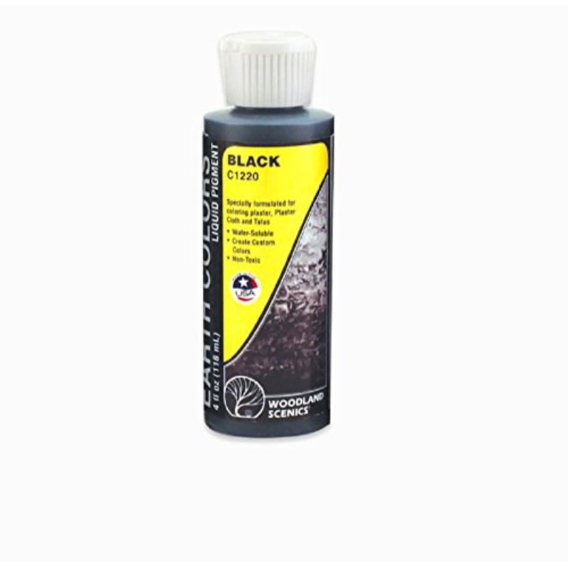 Woodland Scenics C1220 Black Earth Colours Liquid Pigment 4 fl. oz. Railway