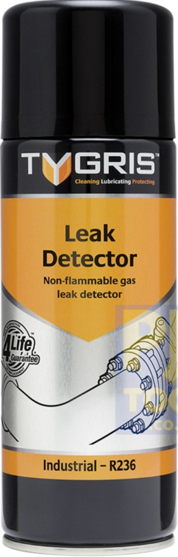 Tygris R236 400ml inert gas leak detector spray plumbing welding LPG Oxy/Acet