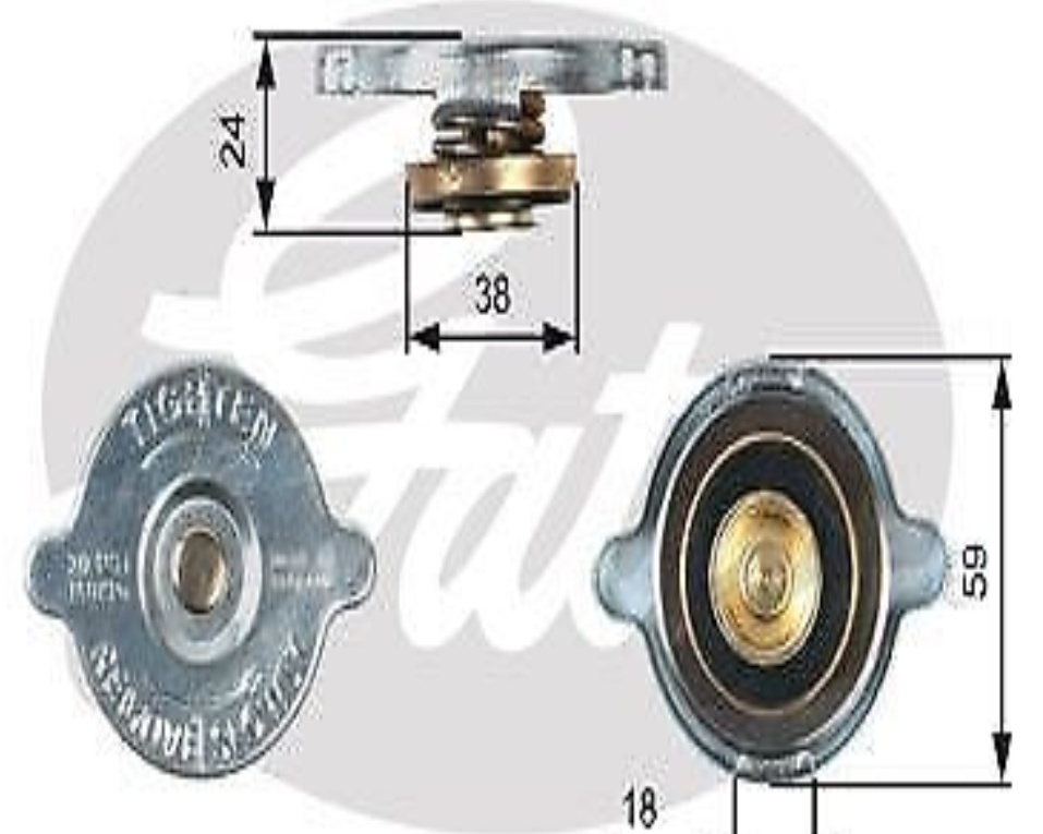 GATES RADIATOR CAP - RC125