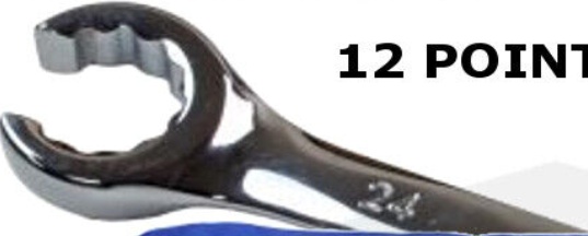 US PRO Tools 7pc 12 Point Open Brake Flare Nut Spanners Wrench Set 8-24mm 2044