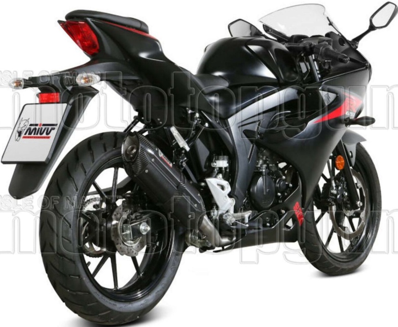 Mivv Complete Exhaust Suono Black Inox black for SUZUKI GSX-S 125 2017 > 2020