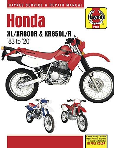 Haynes Manual 2183 for Honda XL/XR600R & XR650L/R (83 - 20) workshop, service