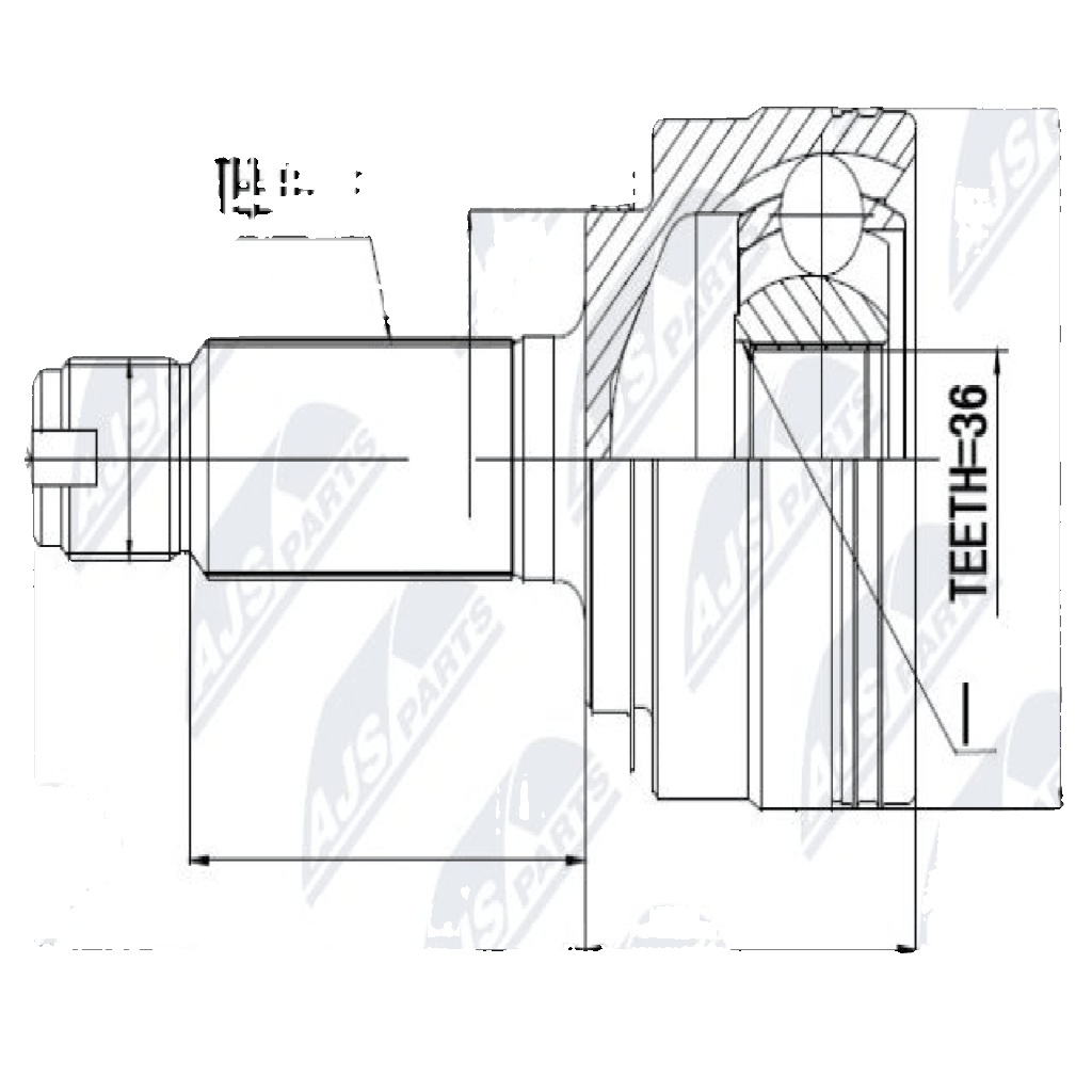 Fits NTY NPZ-HD-040 OUTER CV JOINT - Image 6