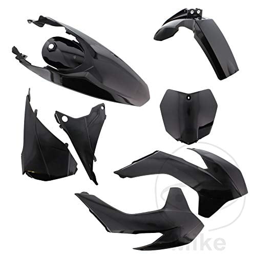 Free Shipping Polisport Plastic Kit KTM Black 90646 For Motorcycle Parts