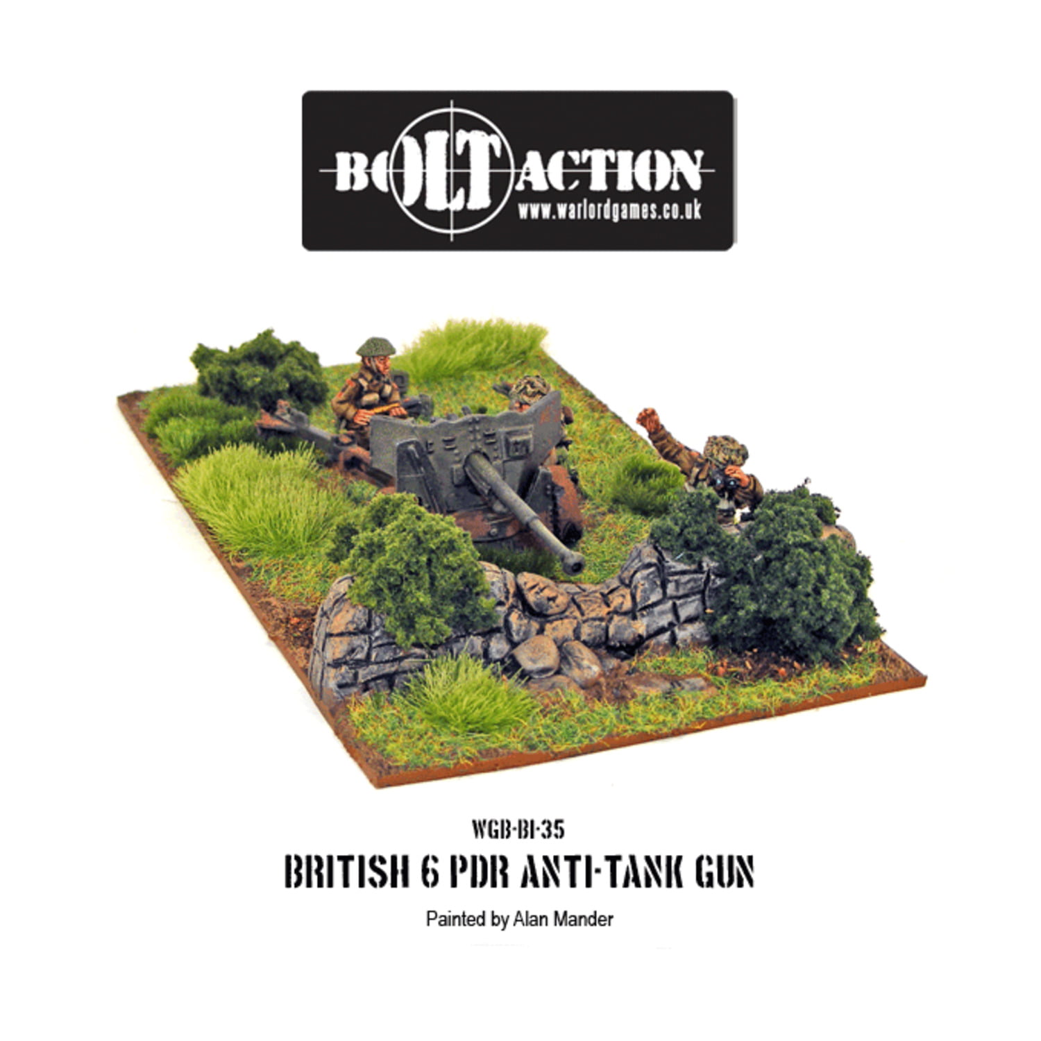 Bolt Action - British Army Six Pounder AT Gun - Warlord Games