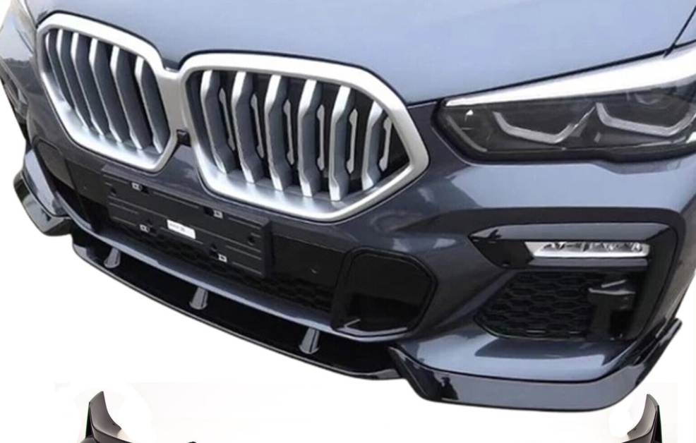 Front Lip Splitter Spoiler Gloss Black Fits BMW X6 G06 - Image 3