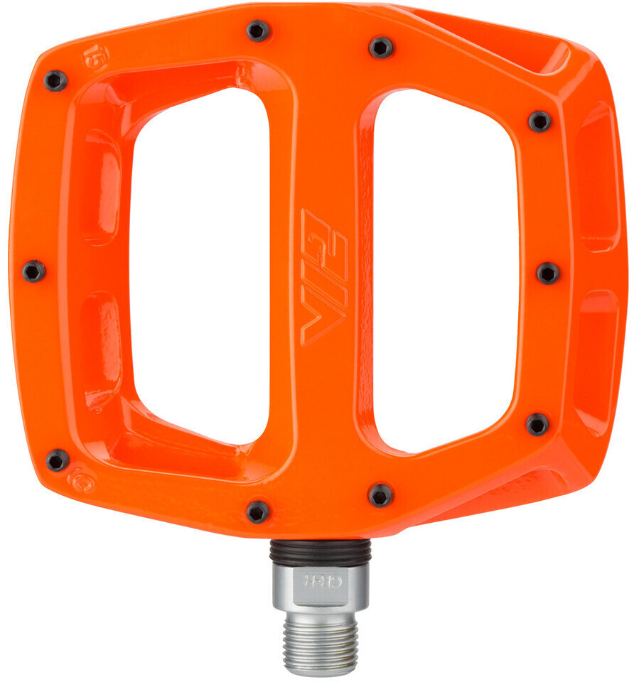 DMR Bikes V12 Pedals Flat Platform 9/16"" CroMo Axles Tango Orange