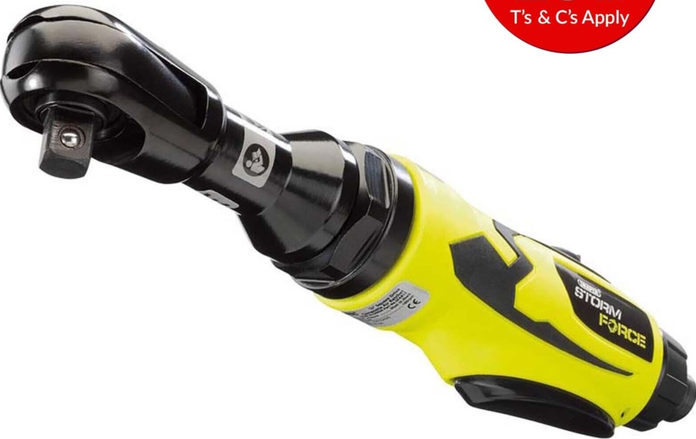 Draper 65034 Draper Storm Force Air Ratchet with Composite Body 1/2"" Sq Dr
