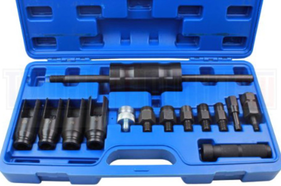 US PRO Tools 14pc Injector Extractor + Common Rail Adaptor Bosch Delphi etc 5597