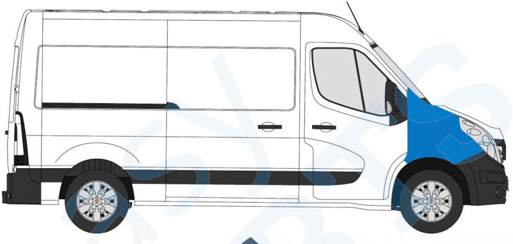 RENAULT MASTER VAUXHALL MOVANO 2010- FRONT WING / RIGHT RH