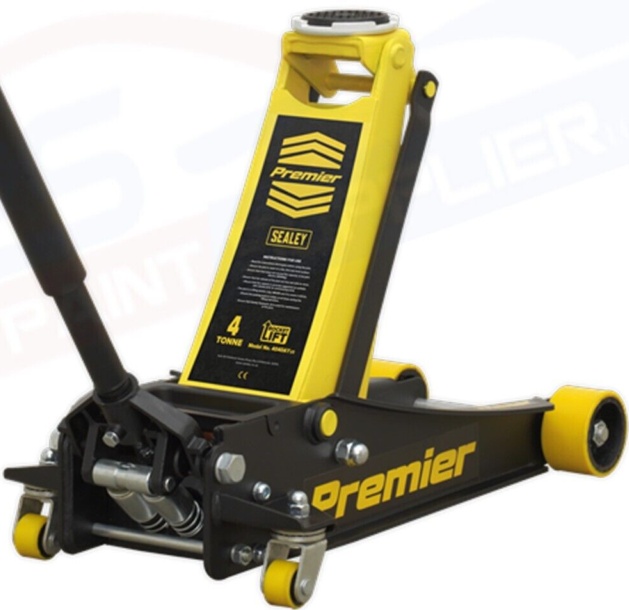 Sealey 4040AY Workshop Rocket Lift PU Wheels Trolley Jack 4 Tonne Yellow