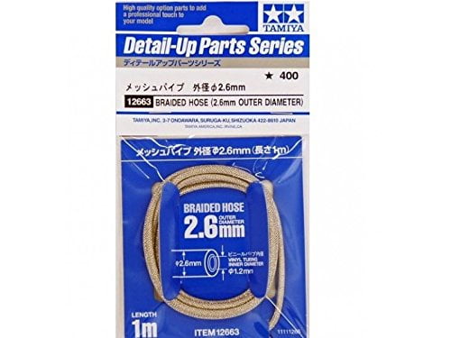 Tamiya 12663 Braided Hose 2.6mm Outer Diameter (1m)