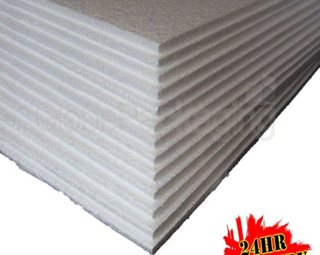100 x POLYSTYRENE EPS FOAM PACKING SHEETS 600x400x10mm
