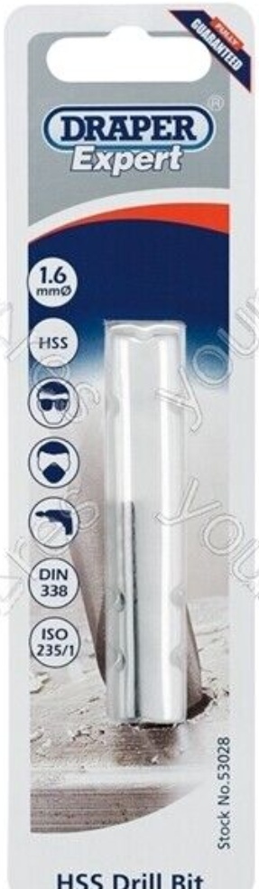 Draper 53028 HSS Twist Drill for 2 x 04 Taps 16mm 181mm