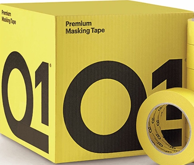 Q1 Premium Masking Tape 24mm x50m High Performance rubber-base 110�C Temperature