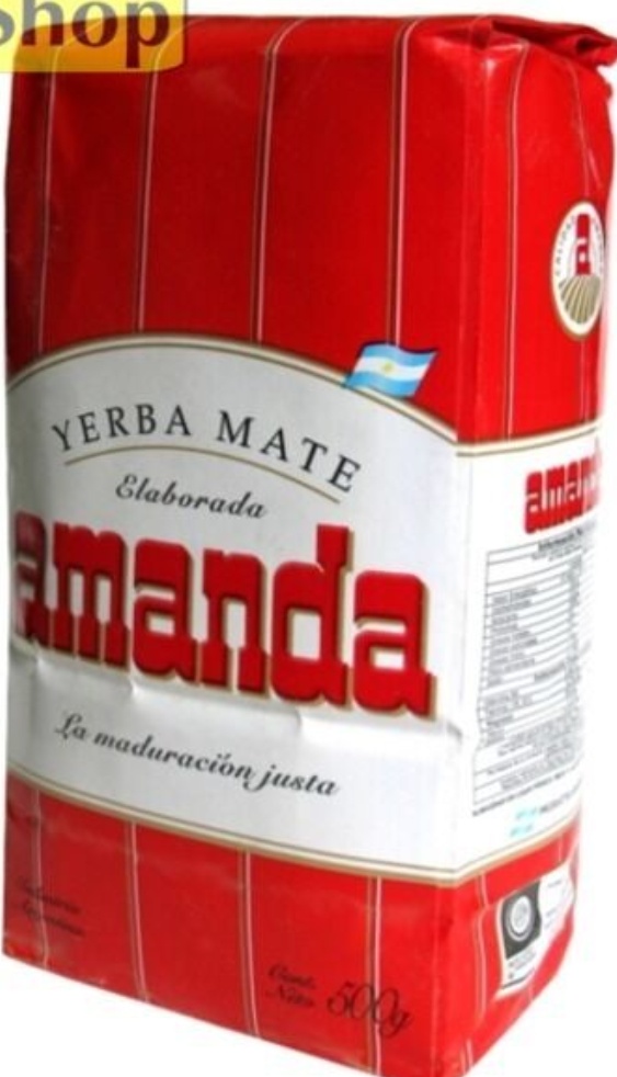 Y18 YERBA MATE AMANDA ROJA 500GR MATE TEA ARGENTINA