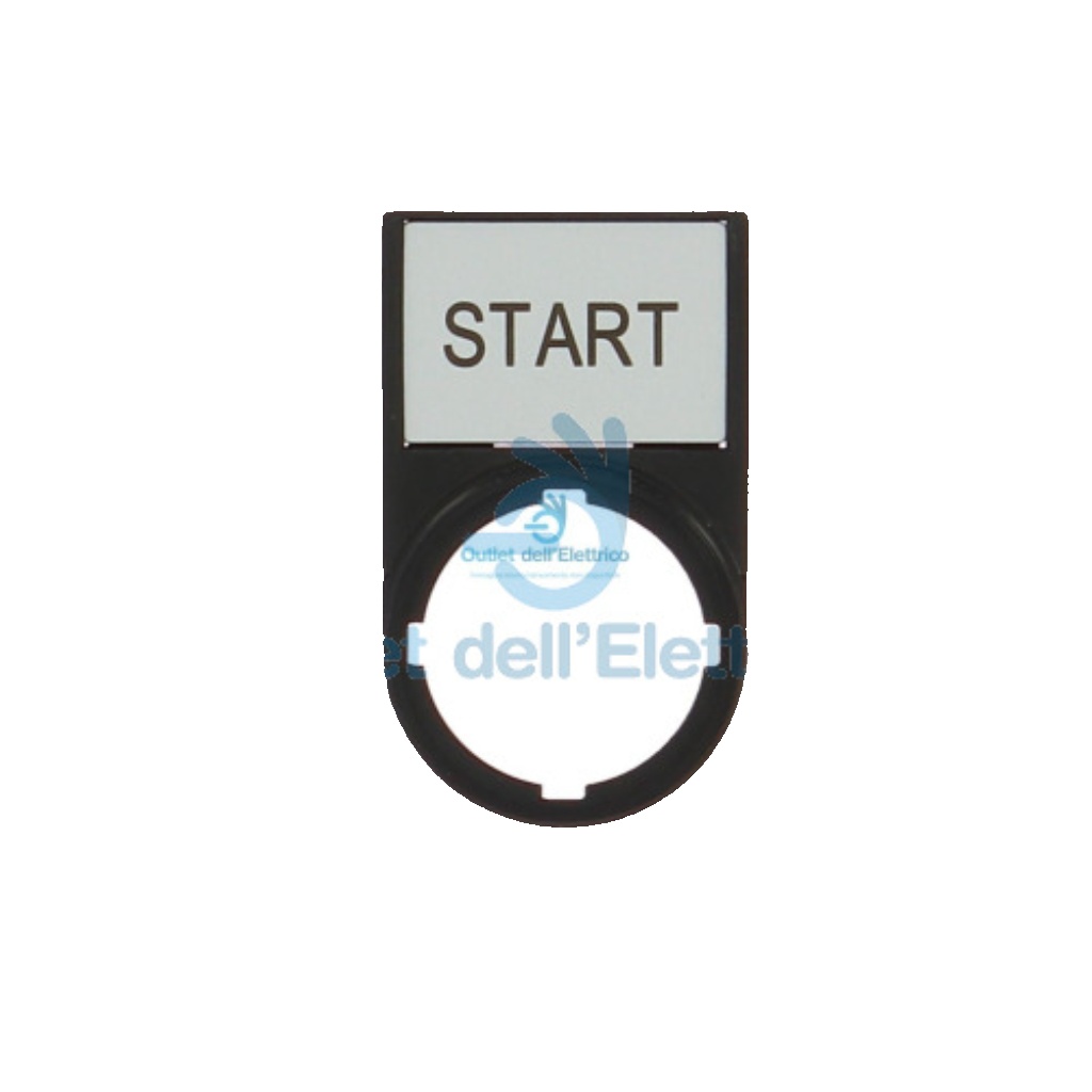 Description plate START 50x30mm, black, rectangular M22S-ST-GB1 216495 /T2UK