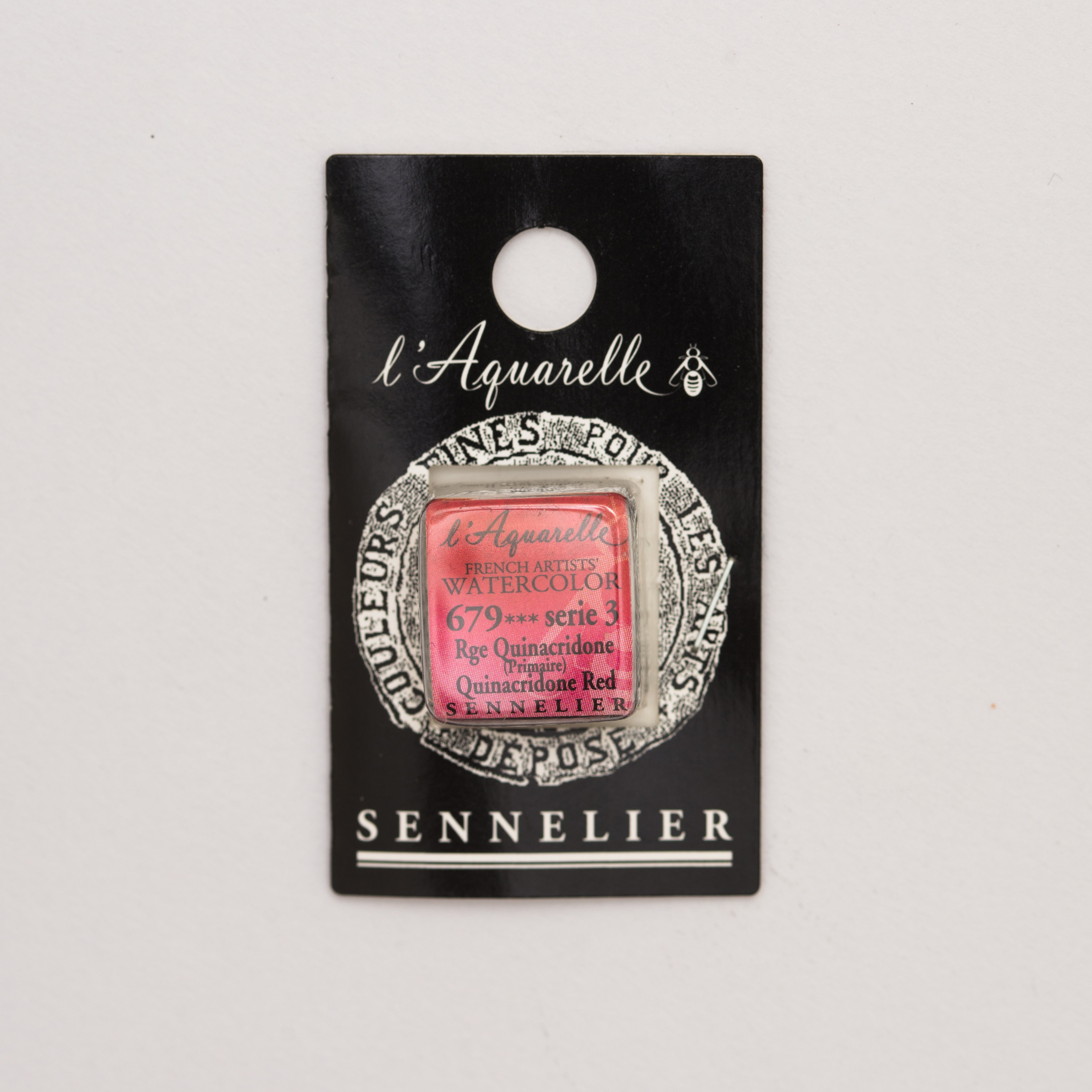 Sennelier L'Aquarelle Watercolour Paint Half Pan Quinacridone Red For Artists