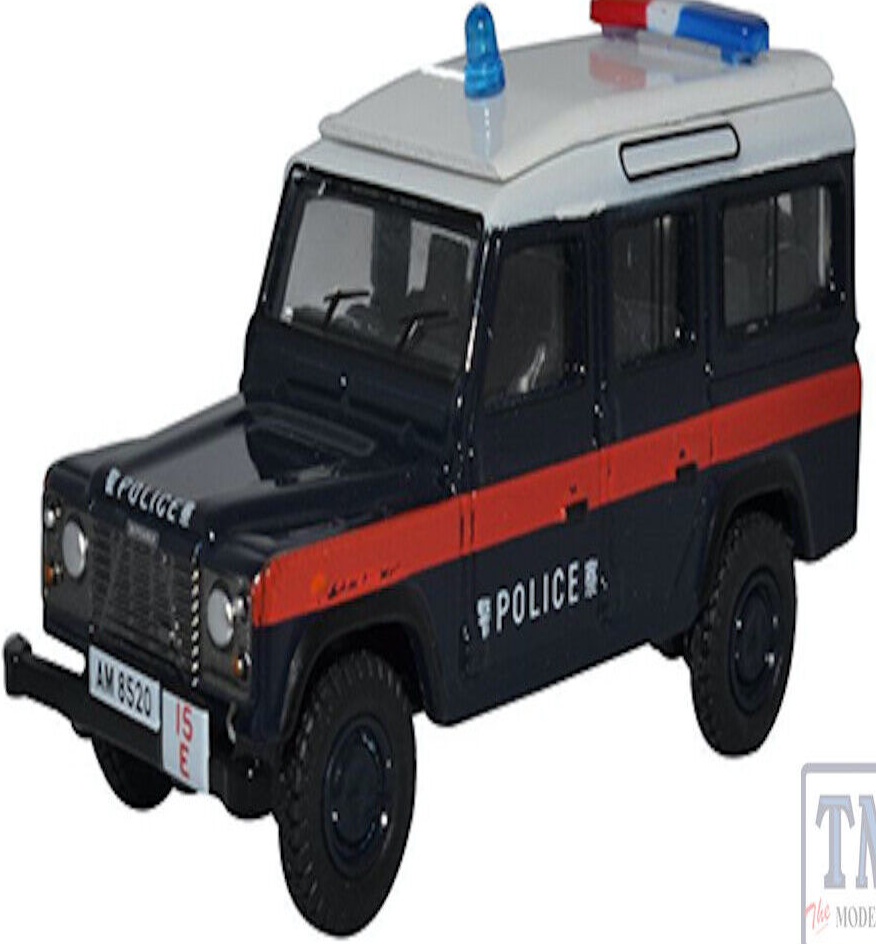 76DEF016 Oxford 1:76 Scale Land Rover LWB Station Wagon Hong Kong Police
