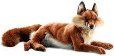 Hansa Lying Fox 4765 Plush Soft Toy Sold by Lincrafts UK Est. 1993